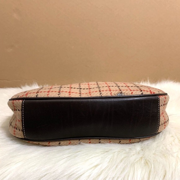 COACH MILLBROOK Vintage Tattersall Plaid Tweed & Leather Shoulder Bag #9613 - Picture 7 of 16